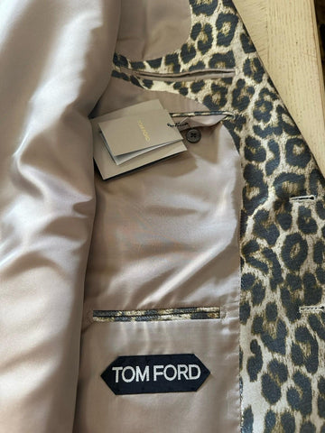 NWT $5550 TOM FORD Men Atticus Sport Coat Jacket Blazer Leopard Brown 42 US/52 E