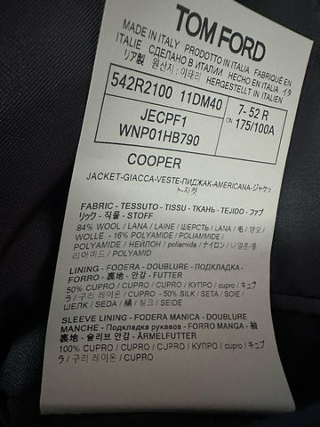 NWT $4800 TOM FORD Men Cooper Sport Coat Jacket Blazer Navy 42 US/52Eu