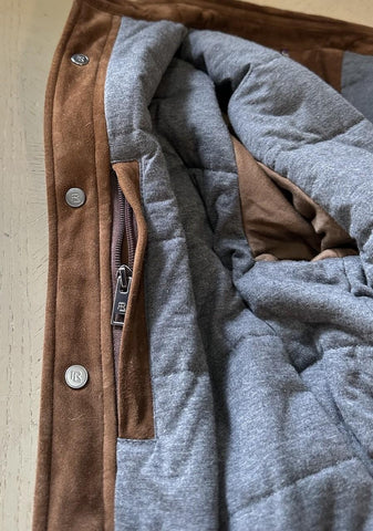 Ralph Lauren Purple Label Suede Down Shirt Jacket Brown New $3295