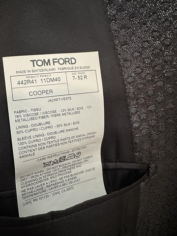 NWT $3970 TOM FORD Men Cooper Sport Coat Jacket Blazer Black 42 US/52Eu