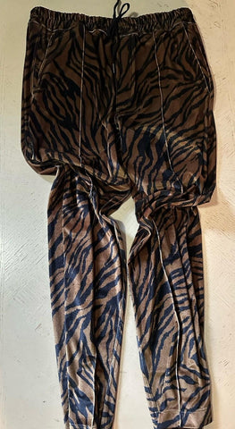 New $1590 TOM FORD Men  Drawstring Track Pants Black/Brown Size 54 Eu/38 Italy