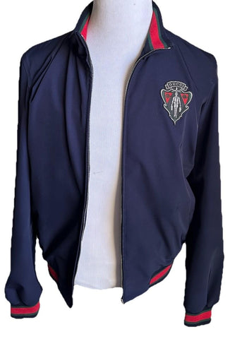 New $2580 Gucci Men Iconic Bomber Jacket Coat DK Blue 48 Eu/M 343935
