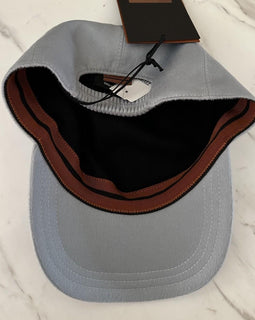NWT ZEGNA Cashmere Baseball Hat LT Blue Size L Italy