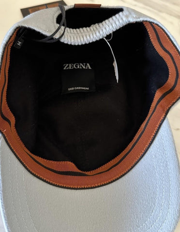NWT ZEGNA Cashmere Baseball Hat LT Blue Size L Italy