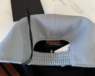 NWT ZEGNA Cashmere Baseball Hat LT Blue Size L Italy