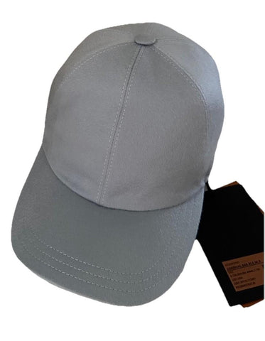 NWT ZEGNA Cashmere Baseball Hat LT Blue Size XL Italy