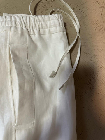 ZEGNA Linen Drawstring Dress Pants Whit 38 US ( 54 Eu ) New $1090