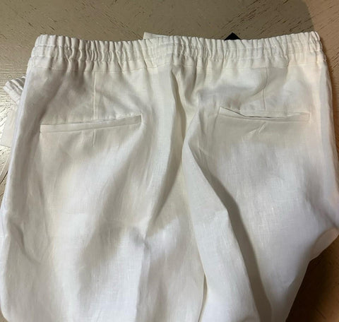 ZEGNA Linen Drawstring Dress Pants Whit 38 US ( 54 Eu ) New $1090