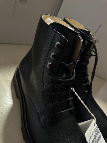 NIB $1495 Brunello Cucinelli Men’s Leather Boots Shoes Black 10 US/43 Eu