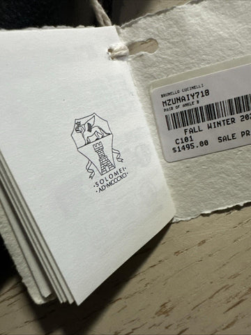 NIB $1495 Brunello Cucinelli Men’s Leather Boots Shoes Black 10 US/43 Eu