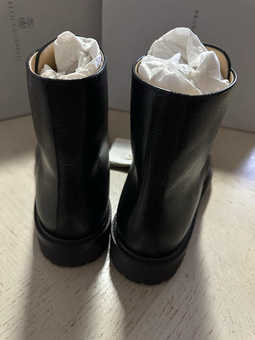 NIB $1495 Brunello Cucinelli Men’s Leather Boots Shoes Black 8 US/41 Eu