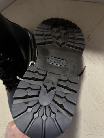 NIB $1495 Brunello Cucinelli Men’s Leather Boots Shoes Black 8 US/41 Eu