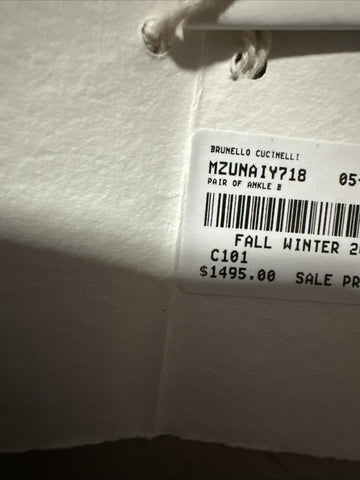 NIB $1495 Brunello Cucinelli Men’s Leather Boots Shoes Black 8 US/41 Eu