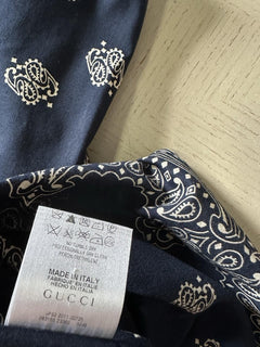 Gucci Men’s Western Iconic Slim Fit Shirt Blue 42/16.5 Italy