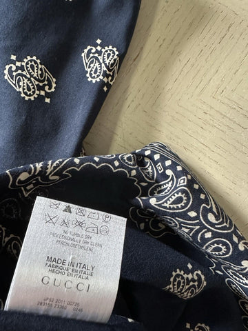 Gucci Men’s Western Iconic Slim Fit Shirt Blue 42/16.5 Italy