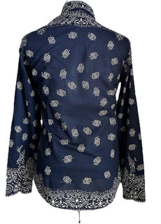Gucci Men’s Western Iconic Slim Fit Shirt Blue 42/16.5 Italy