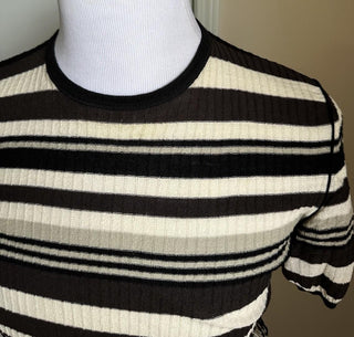 Ermenegildo Zegna Couture Mens T Shirt Black/Brown/white M US ( 50 Eu ) Italy