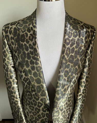 NWT $5550 TOM FORD Men Sport Coat Jacket Blazer Leopard Brown 42 US/52 E