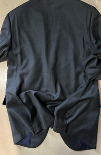 $6195 ISAIA Men’s Soft Wool Suit dark charcoal Gray/Blue 42R US/52R Eu Italy