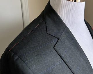 $6195 ISAIA Men’s Soft Wool Suit dark charcoal Gray/Blue 42R US/52R Eu Italy