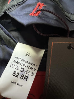 $6195 ISAIA Men’s Soft Wool Suit dark charcoal Gray/Blue 42R US/52R Eu Italy