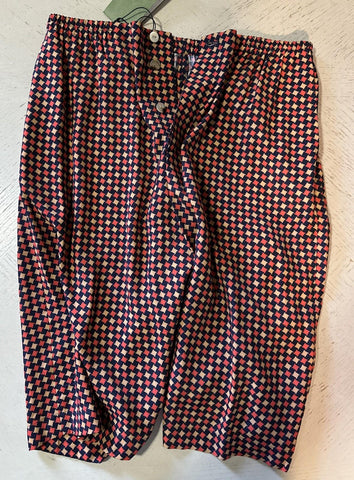NWT $1280 Gucci Men Drawstring Gucci Print Short Pants Blue/Red/Mul 30 US/46 Eu