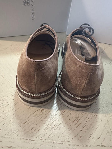 NIB $1295 Brunello Cucinelli Men’s Suede Shoes Tobacco brown 9 US/42 Eu