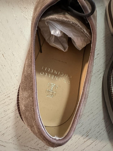 NIB $1295 Brunello Cucinelli Men’s Suede Shoes Tobacco brown 9 US/42 Eu