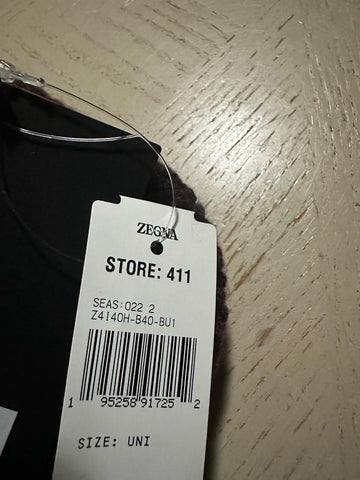 Zegna Mens Cashmere Beanie Hat Medium Purple Size One Size Italy