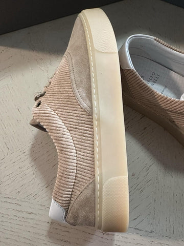 NIB $950 Brunello Cucinelli Men’s Suede Sneakers Shoes Beige 9 US/42 Eu