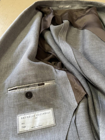NWT $4450 Brunello Cucinelli Men Sport Coat Jacket Blazer Gray 46 US/56 Eu