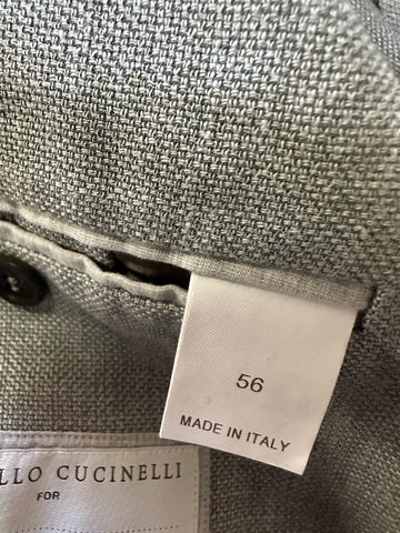 NWT $4450 Brunello Cucinelli Men Sport Coat Jacket Blazer Gray 46 US/56 Eu