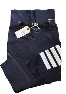New Thom Browne Stretch fabric Men 4-Bar Slim Fit Size L ( Measured S ) Italy