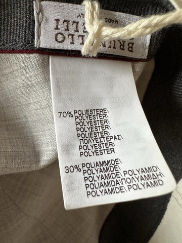 NWT Brunello Cucinelli Men Logo Print Baseball Cap Hat Off White Size L