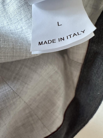 NWT Brunello Cucinelli Men Logo Print Baseball Cap Hat Off White Size L