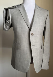 New $3680 THOM BROWNE Men Notch Lapel Wool Suit LT Gray Size 3/52 Eu/42 US Italy