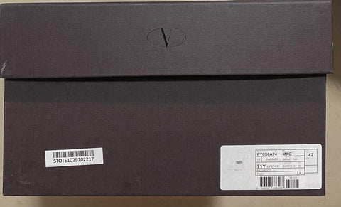 NIB $945 Valentino Garavani Colorblock&Leather Sneakers Lipstick 9 US/42 E Italy