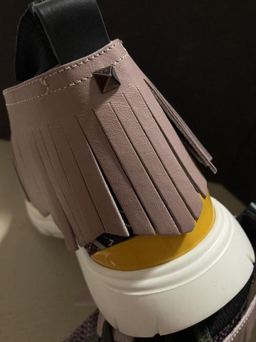 NIB $945 Valentino Garavani Colorblock&Leather Sneakers Lipstick 8 US/41 E Italy