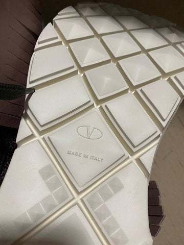 NIB $945 Valentino Garavani Colorblock&Leather Sneakers Lipstick 8 US/41 E Italy