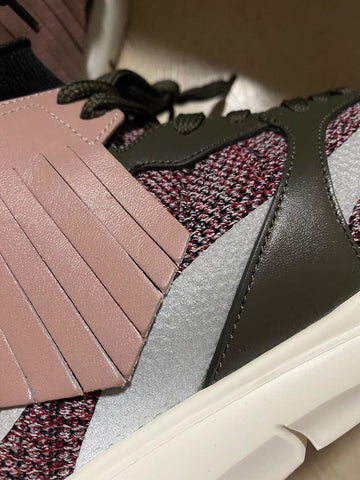 NIB $945 Valentino Garavani Colorblock&Leather Sneakers Lipstick 8 US/41 E Italy