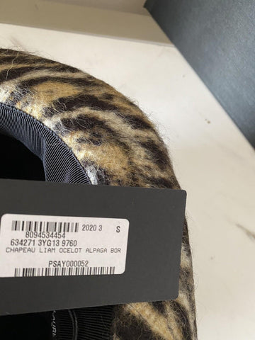 NWT Saint Laurent Womens Fedora Hat Beige/Black Size S Italy