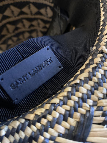 NWT  Saint Laurent Maui Hat Beige/Black Size 59 ( XL ) Italy