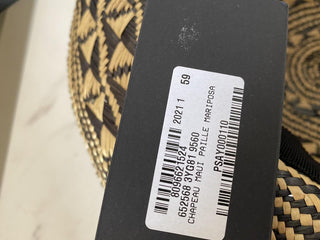 NWT  Saint Laurent Maui Hat Beige/Black Size 59 ( XL ) Italy