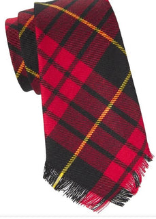 New Polo Ralph Lauren Mens Fringe-Trim Tartan Wool Tie Red Italy