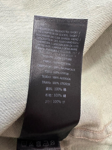 New $940 TOM FORD Men Western Denim Shirt Green /Blue Size 41/16 Italy