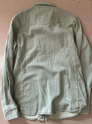 New $940 TOM FORD Men Western Denim Shirt Green /Blue Size 41/16 Italy