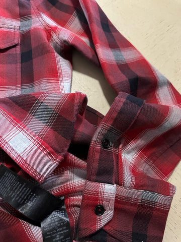 New $750 TOM FORD Men Shirt Red/Black Size 42/16.5 Italy