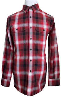 New $750 TOM FORD Men Shirt Red/Black Size 40/15 3/4 Italy