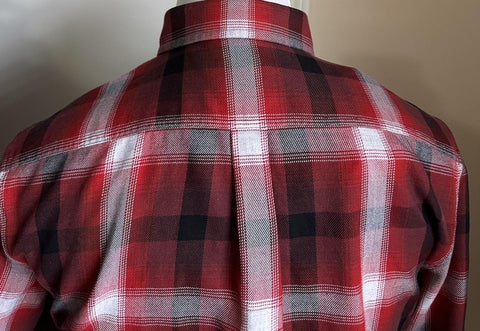 New $750 TOM FORD Men Shirt Red/Black Size 40/15 3/4 Italy