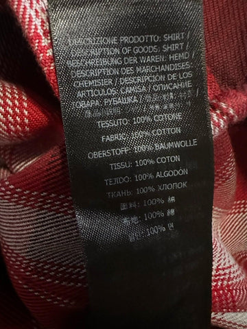 New $750 TOM FORD Men Shirt Red/Black Size 40/15 3/4 Italy